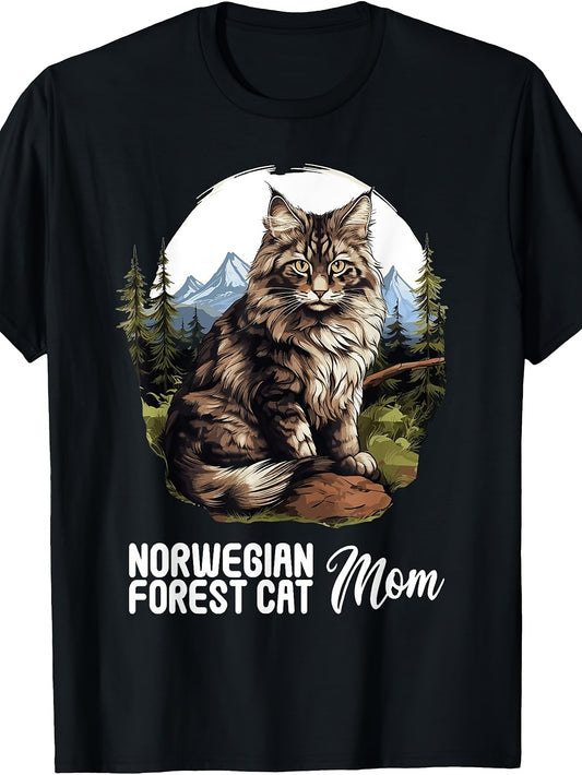 Norwegian Forest Cats Norwegian Forest Cat Mom T-Shirt
