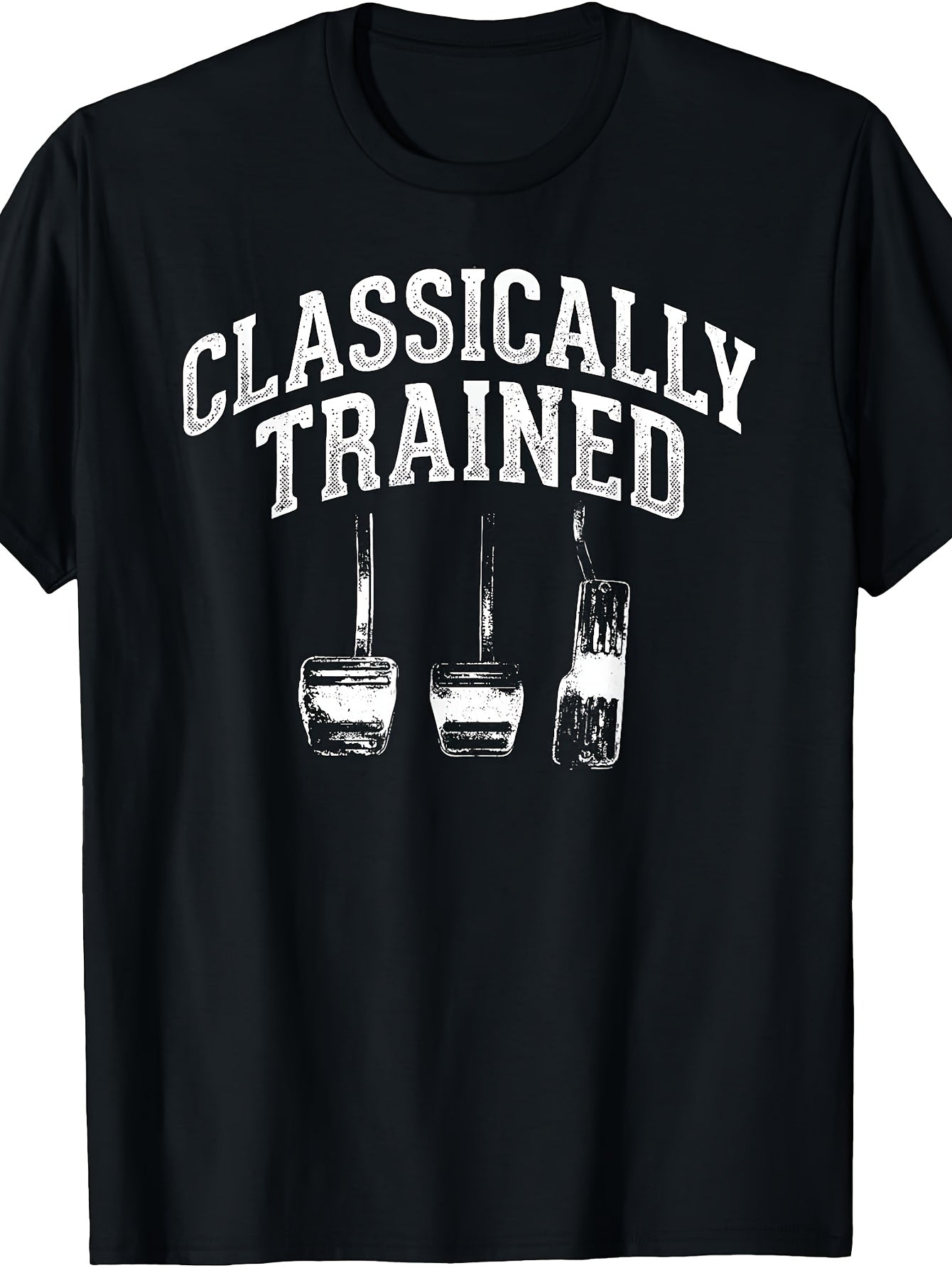 Men'S And Women'S T-Shirt, Classic Manual Transmission Car Pedals Graphic, Automotive Humor Gift for Drivers, Casual Daily Wear Summer Spring Fall