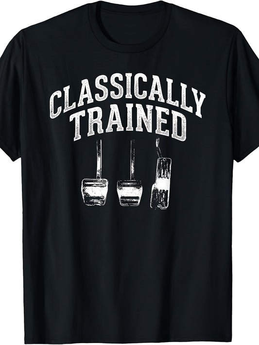 Men'S And Women'S T-Shirt, Classic Manual Transmission Car Pedals Graphic, Automotive Humor Gift for Drivers, Casual Daily Wear Summer Spring Fall