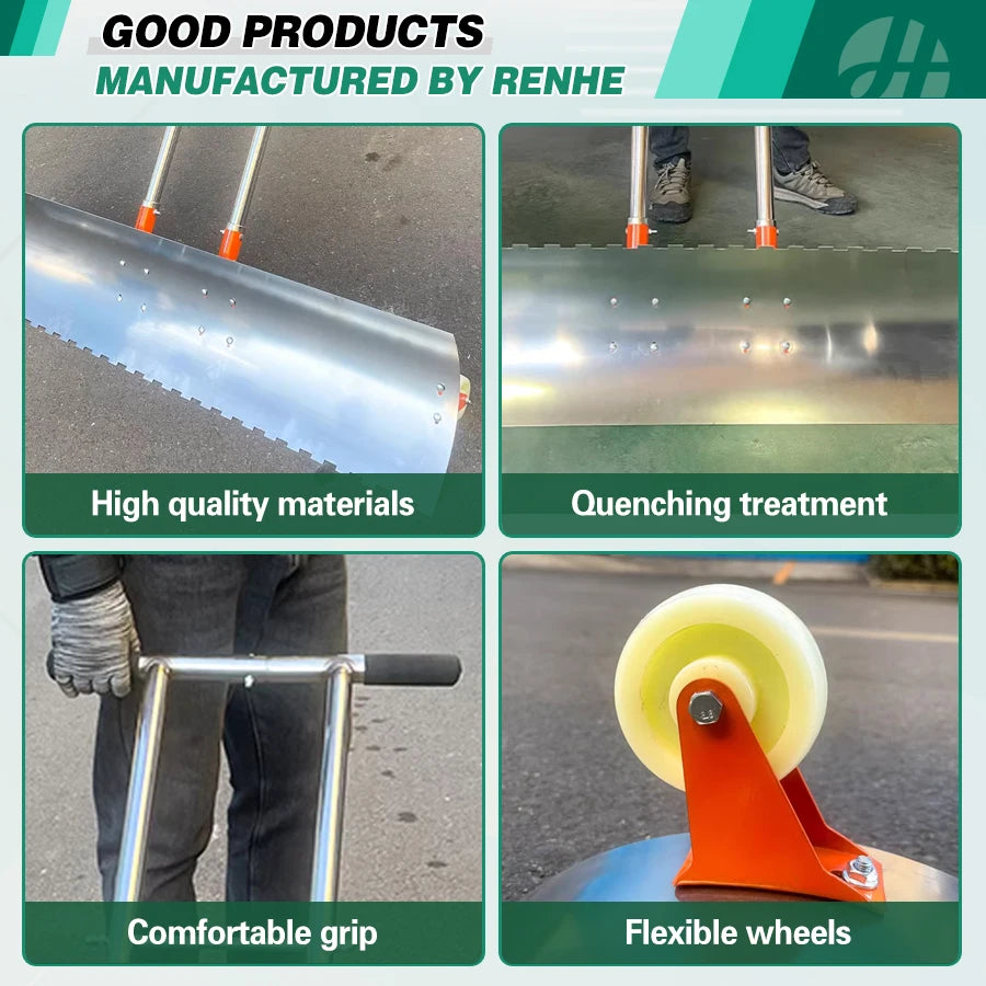 Hot Selling Customized Tools Multifunctional Carton Steel Snow Removal  Snow Shovel with Wheel