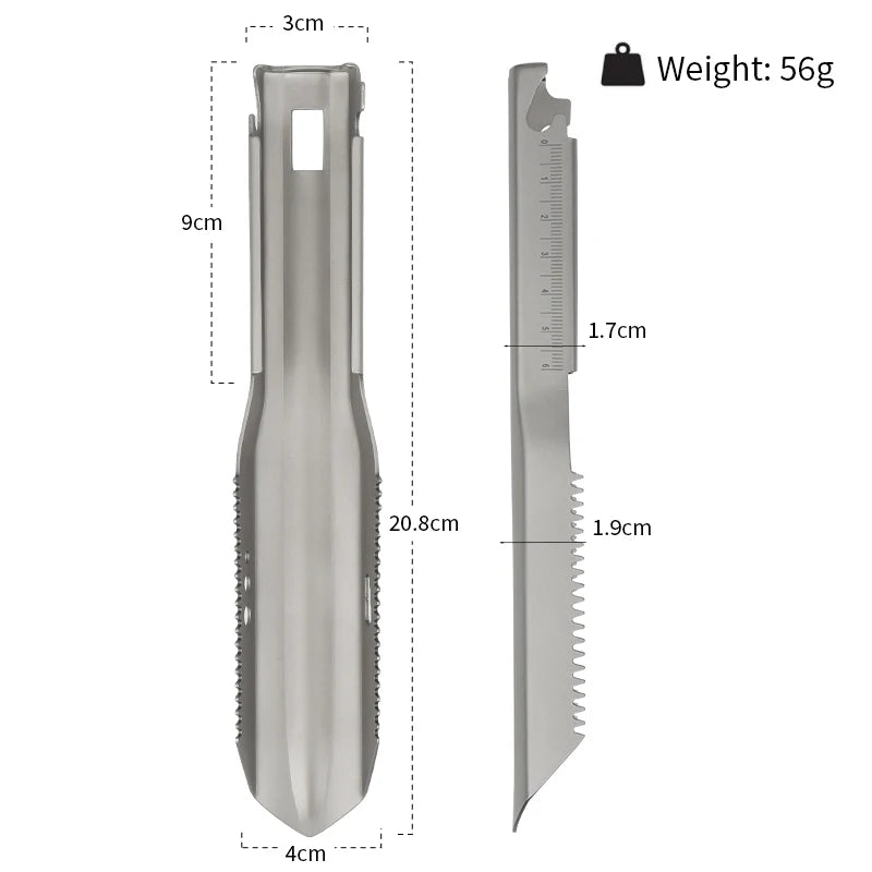 New Style Essential Camping Equipment Pure Titanium Snow Aurvival Camping Shovel