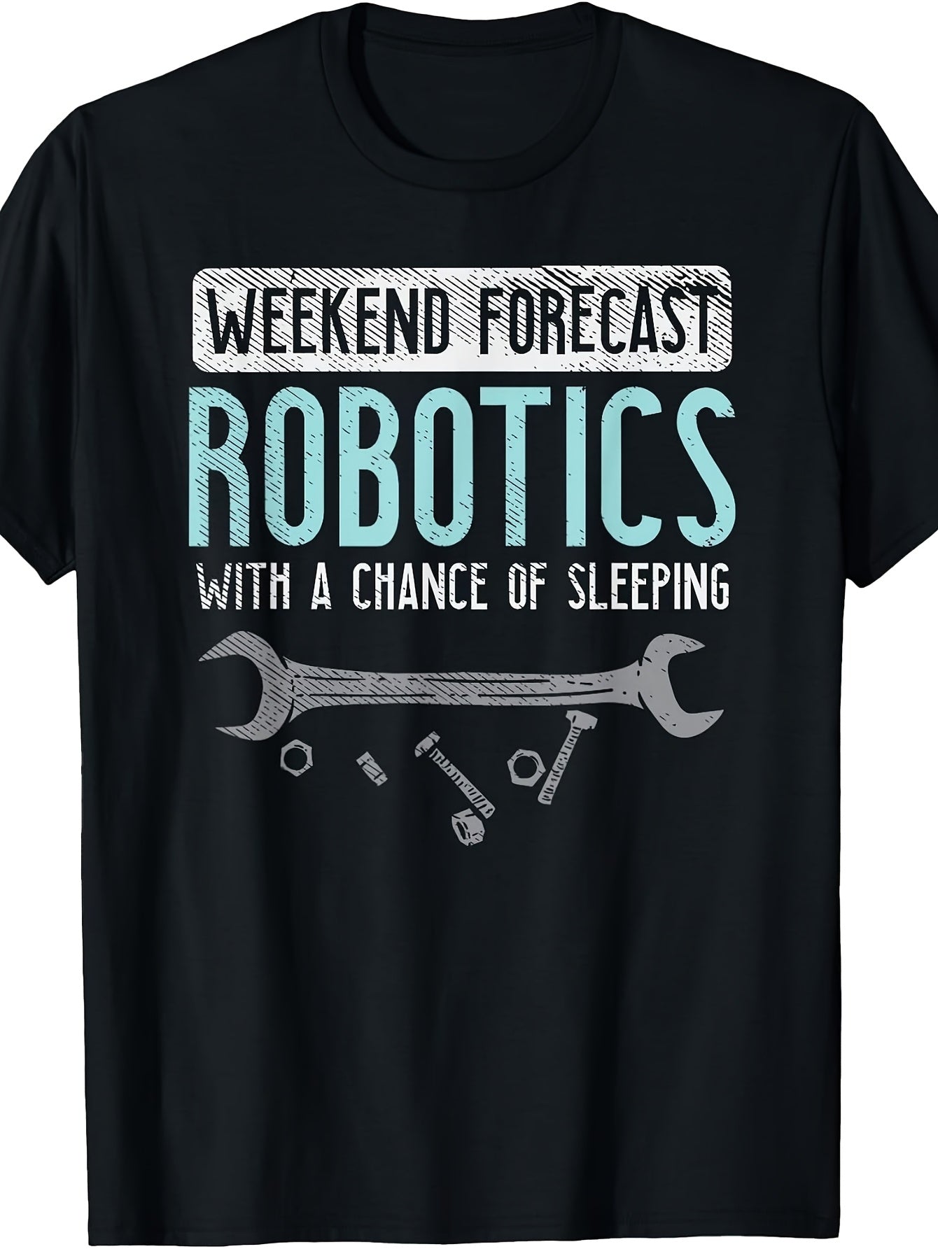 Retro Robotics T-Shirt - Vintage Robot Graphic Print, Round Neck Casual Tee Suitable for -Season Wear, Machine Washable Tech Apparel for Robotics Competitions & Events