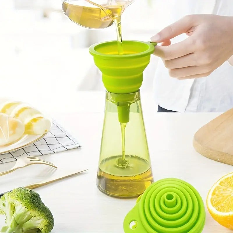 4pcs, Funnel, Mini Funnel, Silicone Collapsible Funnel, Foldable Funnels For Water Liquid Oil, Kitchen Gadgets Accessories, Kitchen Utensils, Apartment Essentials, College Dorm Essentials, Off To College, Ready For School, Kitchen Accessories